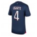 Paris Saint-Germain Manuel Ugarte #4 Hemma matchtröja 2023-24 Kortärmad Billigt